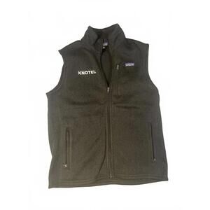 Patagonia Worn Wear Large Fleece Lined Zip-Up Vest Embroidered Logo